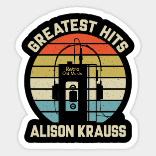 Greatest Hits Alison Retro Walkman Krauss Vintage Art Sticker